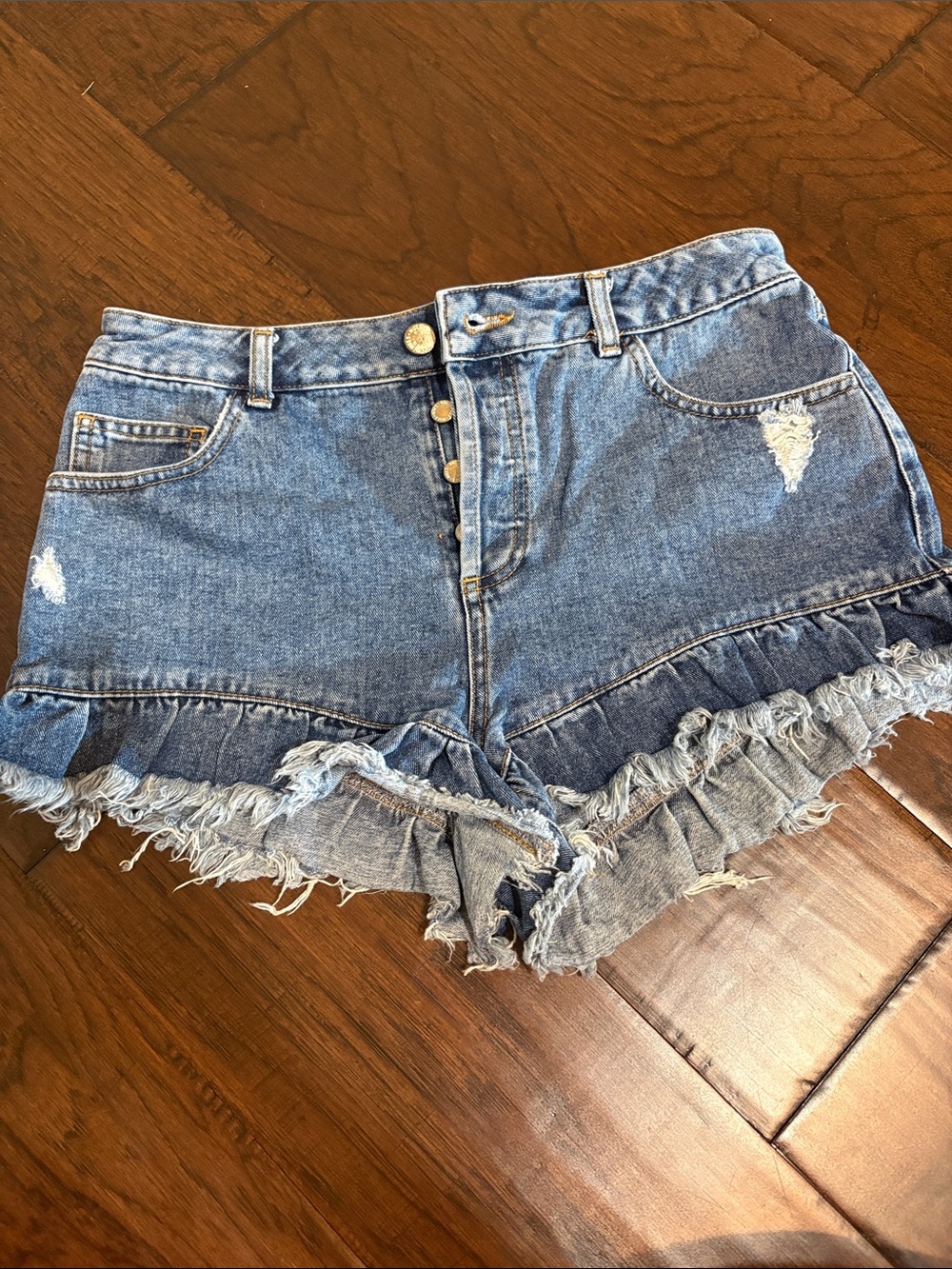 Miss selfridge Jean cut offs size 8